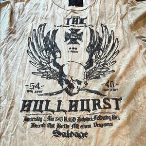 Salvage Beige Tee with Black Graphic